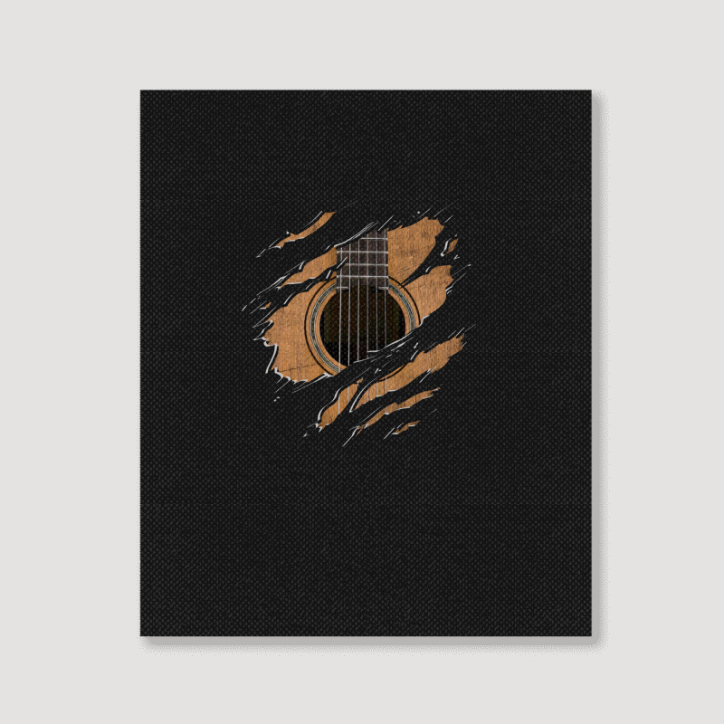 Rip Guitar (version 1) Portrait Canvas Print | Artistshot