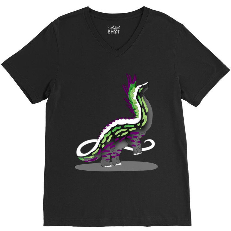 Aroace Pride Dino V-neck Tee | Artistshot