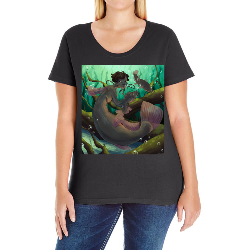 Cat Fish Mermaid, Cat Fish Mermaid Art, Cat Fish Mermaid Vintage, Cat  Ladies Curvy T-Shirt by cm-arts | Artistshot