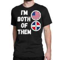 Half American Half Dominican Usa & Dominican Republic Flag T Shirt Classic T-shirt | Artistshot