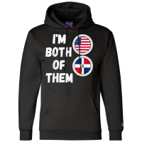 Half American Half Dominican Usa & Dominican Republic Flag T Shirt Champion Hoodie | Artistshot