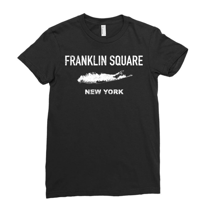 Vintage Franklin Square Long Island New York Ladies Fitted T-Shirt by AuturoMedero | Artistshot