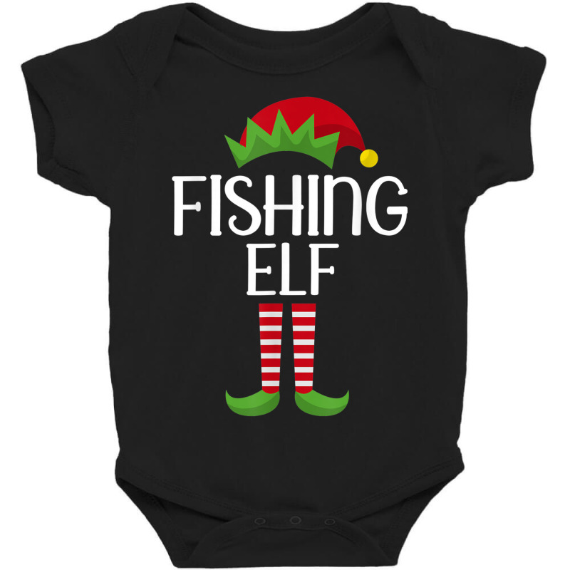 Fishing Elf Family Matching Group Christmas Party Pajama Baby Bodysuit | Artistshot