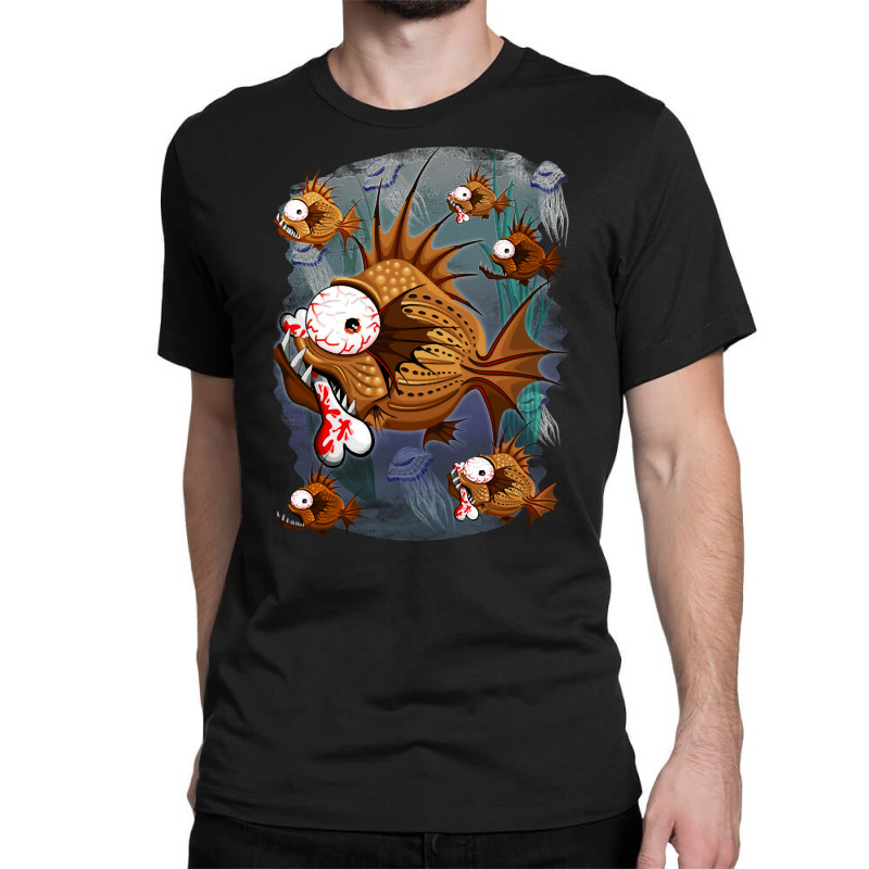 Psycho Fish, Psycho Fish Art, Psycho Fish Painting, Psycho Fish Vintag Classic T-shirt by cm-arts | Artistshot