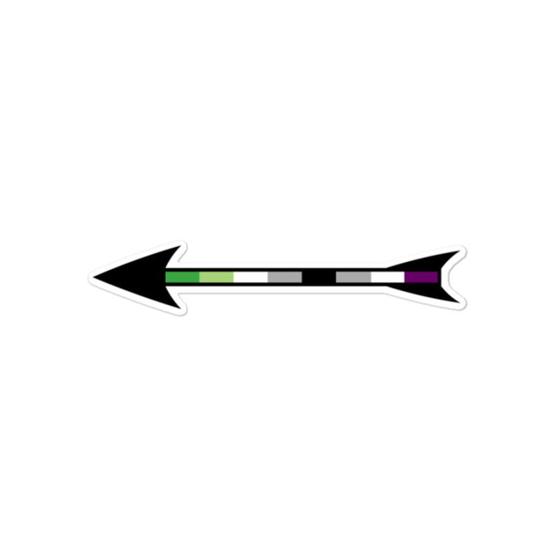 Aromantic Asexual Pride Arrow Sticker | Artistshot