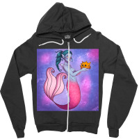 Mermaid And Blowfish, Mermaid And Blowfish Art, Mermaid And Blowfish V Zipper Hoodie | Artistshot