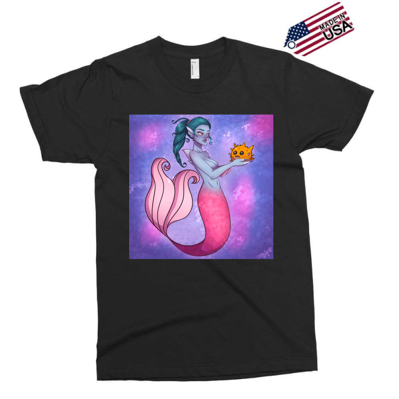 Mermaid And Blowfish, Mermaid And Blowfish Art, Mermaid And Blowfish V Exclusive T-shirt by cm-arts | Artistshot