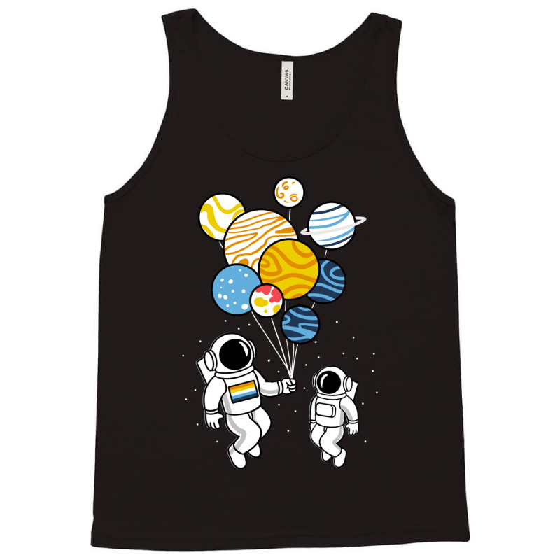 Astronaut Holding Aroace Balloons Tank Top | Artistshot