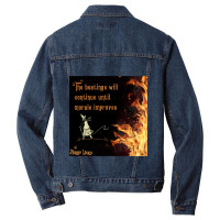 The Beatings Will Continue Until Morale Improves Men Denim Jacket | Artistshot