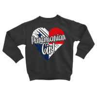 Panama For Girl Panamanian Heart Flag For Women Panameña T Shirt Toddler Sweatshirt | Artistshot