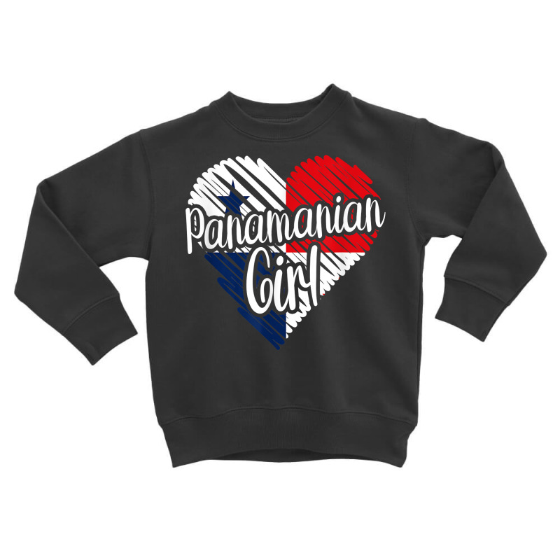 Panama For Girl Panamanian Heart Flag For Women Panameña T Shirt Toddler Sweatshirt by lukaegawaefu | Artistshot