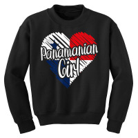 Panama For Girl Panamanian Heart Flag For Women Panameña T Shirt Youth Sweatshirt | Artistshot