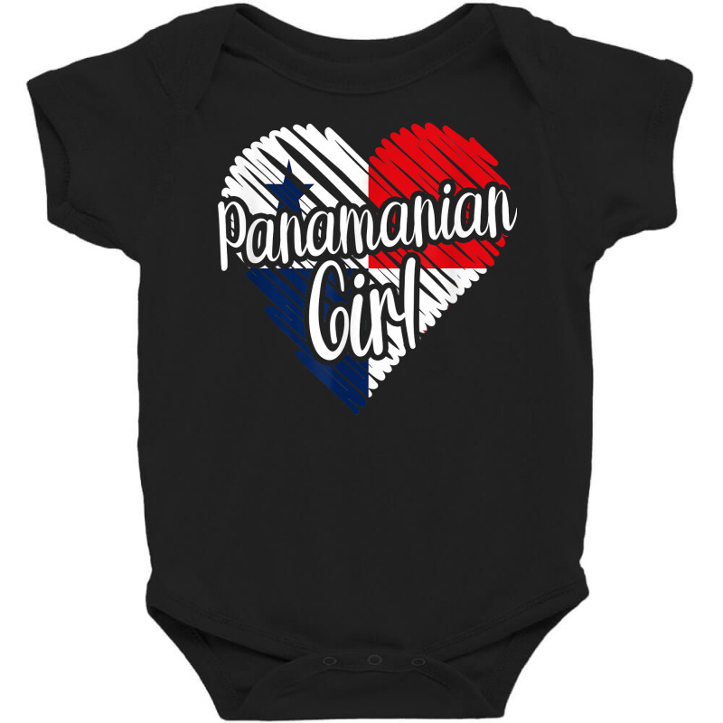 Panama For Girl Panamanian Heart Flag For Women Panameña T Shirt Baby Bodysuit by lukaegawaefu | Artistshot