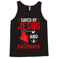 Saved By Jesus And A Pacemaker Heart Disease Awareness Funny T Shirt Tank Top | Artistshot