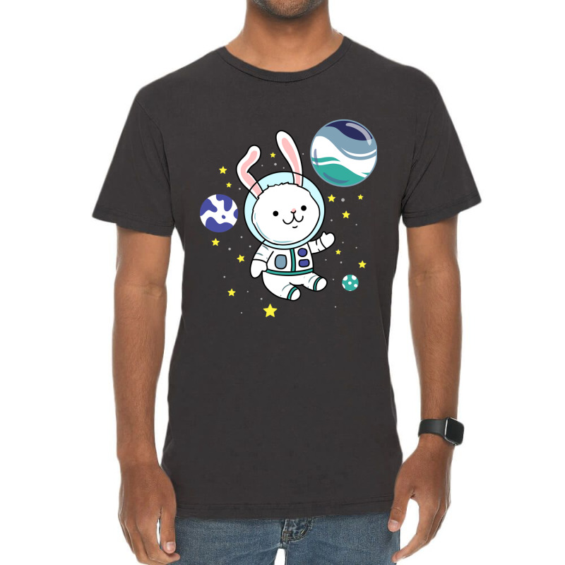 Bunny In Space Oriented Aroace Pride Vintage T-shirt | Artistshot