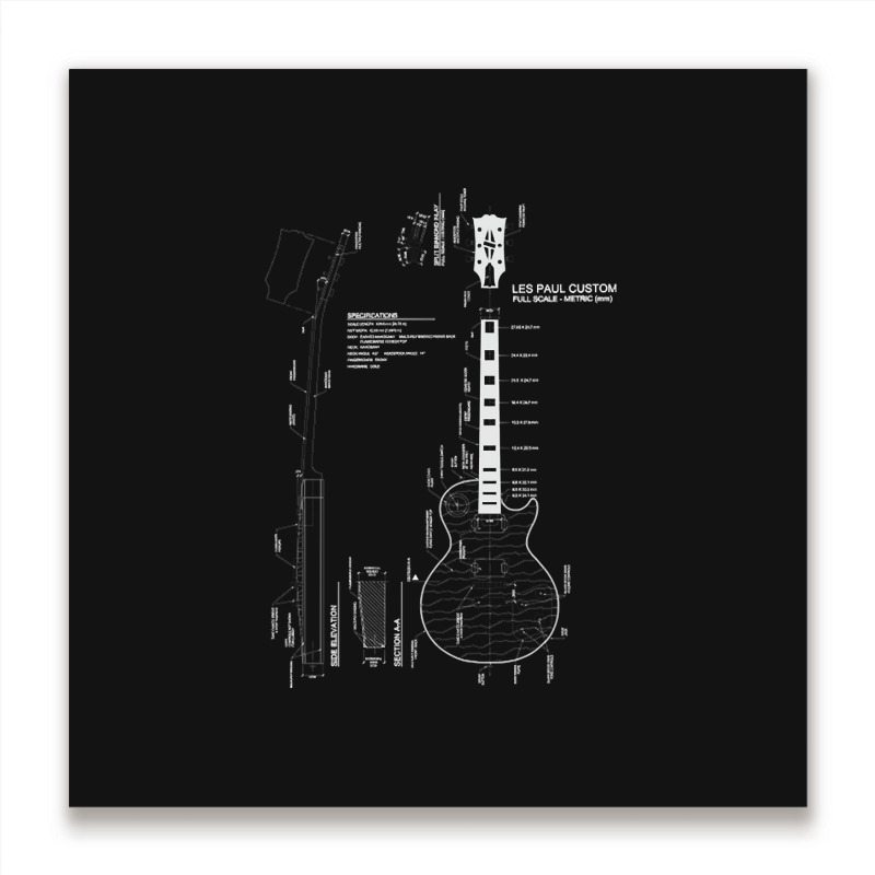 Guitar Les Paul, Guitar Les Paul Art, Guitar Les Paul Vintage, Guitar  Metal Print Square by cm-arts | Artistshot