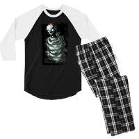 Pupa Robot Skull, Pupa Robot Skull Art, Pupa Robot Skull Vintage, Pupa Men's 3/4 Sleeve Pajama Set | Artistshot