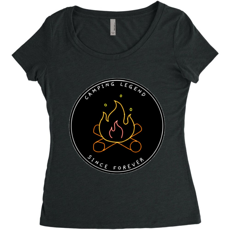 Camping Legend Since Forever Women's Triblend Scoop T-shirt by cm-arts | Artistshot