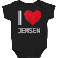 I Love Jensen Boyfriend Heart Vintage Bday Family T Shirt Baby Bodysuit | Artistshot