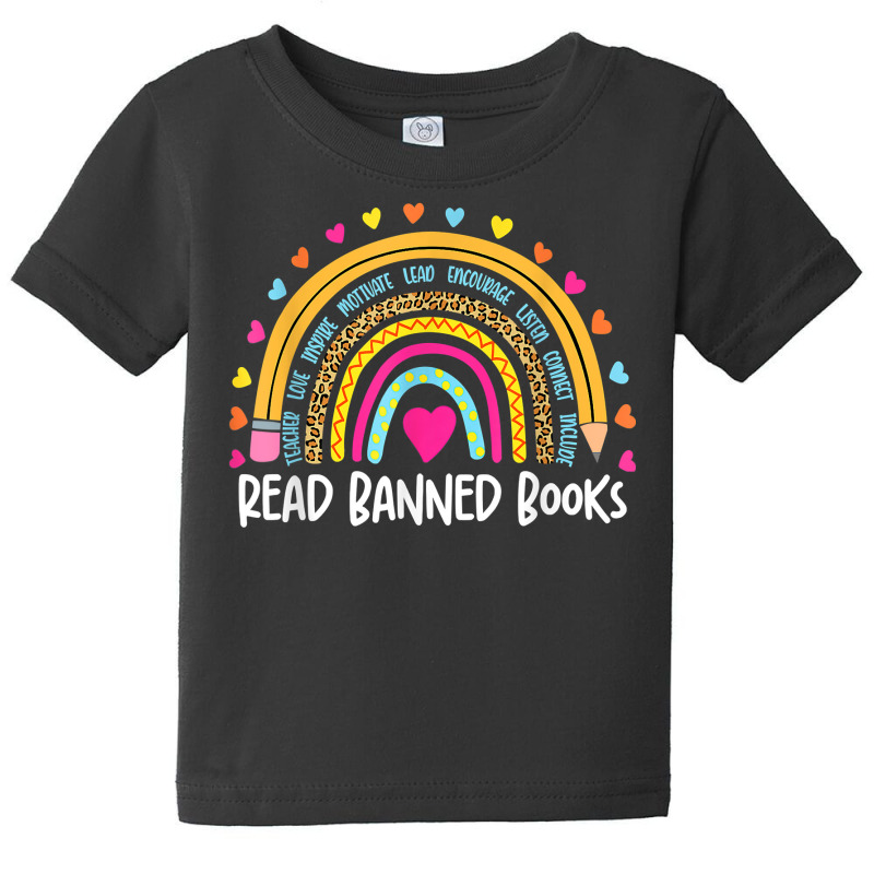 I Read Banned Books T Shirt Rainbow Readers Reading Gift T Shirt Baby Tee by cm-arts | Artistshot