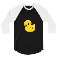 Yellow Cute Duck Animal Kawaii Cartoon 3/4 Sleeve Shirt | Artistshot