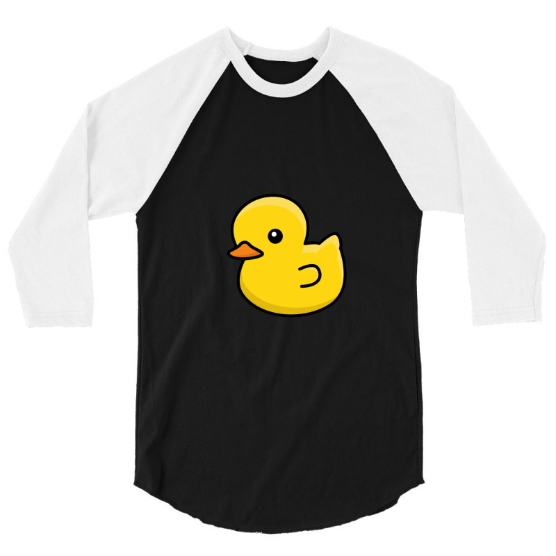 Yellow Cute Duck Animal Kawaii Cartoon 3/4 Sleeve Shirt | Artistshot