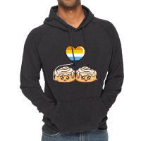 Cinnamon Roll Couple Aroace Pride Vintage Hoodie | Artistshot