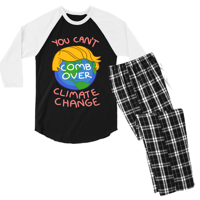 You Can't Comb Over Climates Change Men's 3/4 Sleeve Pajama Set by cm-arts | Artistshot