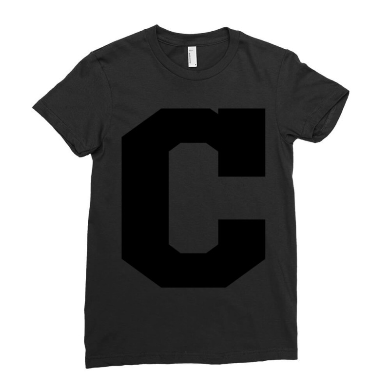 Block C Tee - No Outline Ladies Fitted T-Shirt by cm-arts | Artistshot