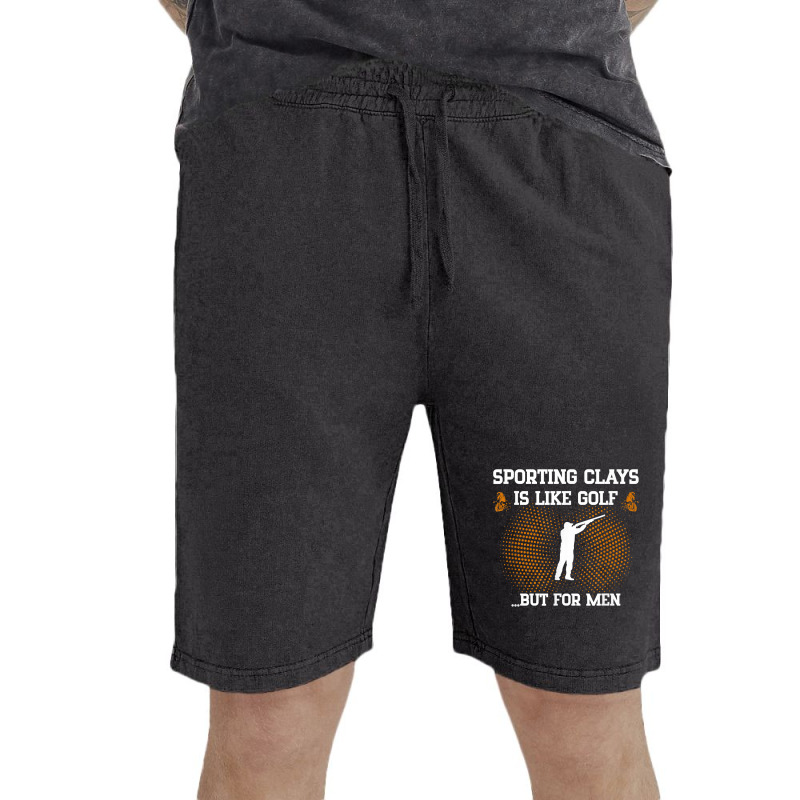 Mens Sporting Clays Is Like Golf But For Men Trap Skeet Shooting T Shi Vintage Short | Artistshot