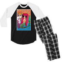 Lady Of The Waters, Lady Of The Waters Art, Lady Of The Waters Paintin Men's 3/4 Sleeve Pajama Set | Artistshot