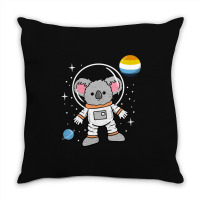 Koala Astronaut Aroace Pride Throw Pillow | Artistshot