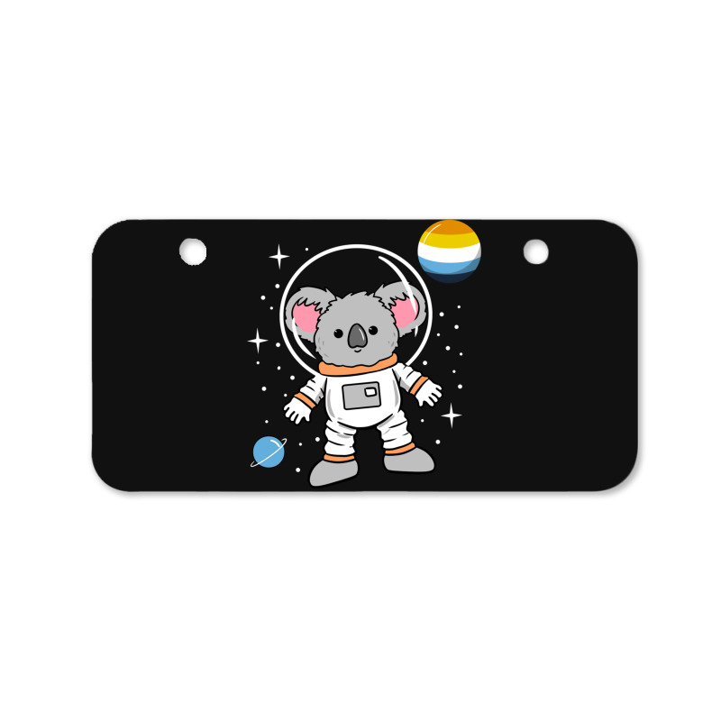 Koala Astronaut Aroace Pride Bicycle License Plate | Artistshot