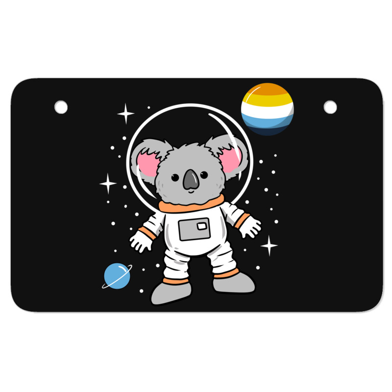 Koala Astronaut Aroace Pride Atv License Plate | Artistshot