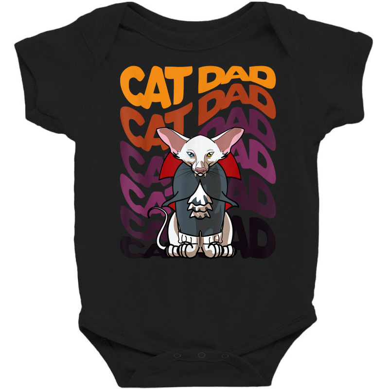 Mens Retro Cat Dad Vintage Halloween Costume Oriental Shorthair T Shir Baby Bodysuit | Artistshot