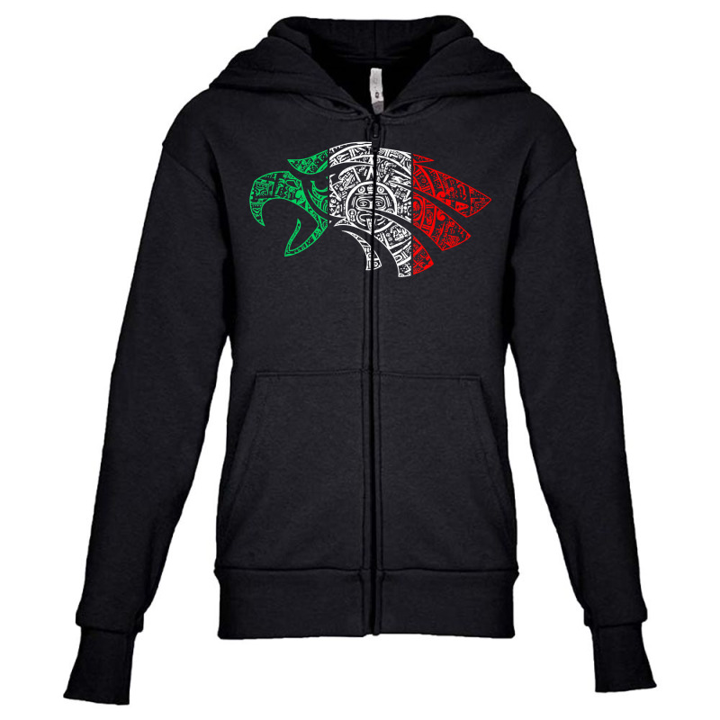 Mexico Sacred Aztec Calendar Mexican Eagle Archeological T Shirt Youth Zipper Hoodie by geculaexok | Artistshot