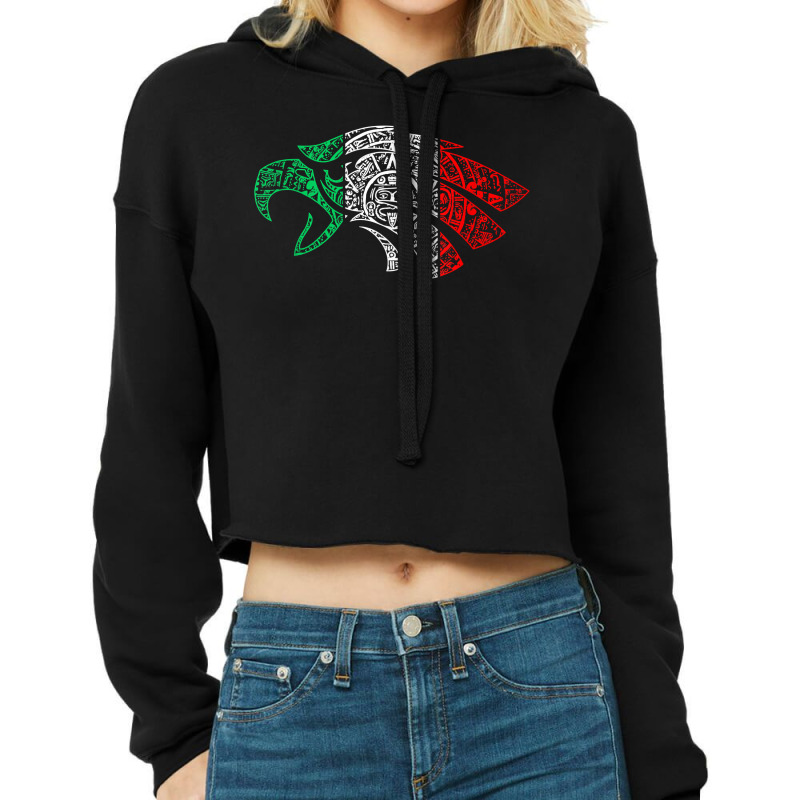 Mexico Sacred Aztec Calendar Mexican Eagle Archeological T Shirt Cropped Hoodie by geculaexok | Artistshot