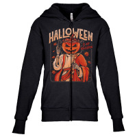 Halloween Is My Religion - Pumpkin Skull Gift Youth Zipper Hoodie | Artistshot