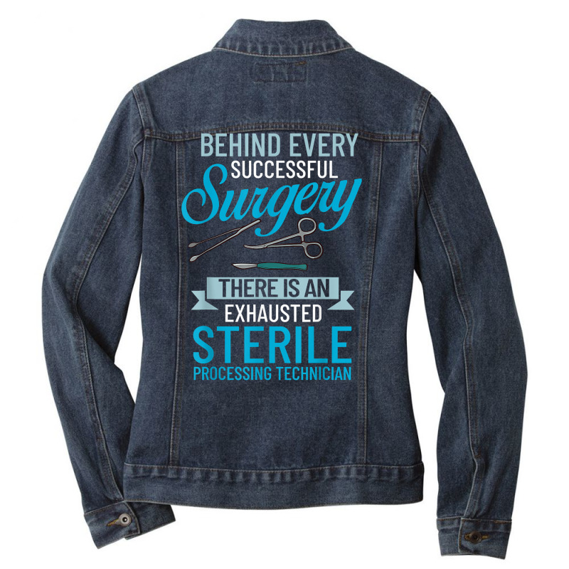 Sterile Processing Technician Certification Manager Tech T Shirt Ladies Denim Jacket by cm-arts | Artistshot