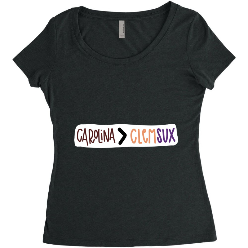 Carolina_gt_clemson Women's Triblend Scoop T-shirt by cm-arts | Artistshot