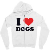 I Heart Dogs Zipper Hoodie | Artistshot