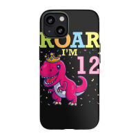 King Dinosaur Dance Happy My Birthday Roar I'm 12 Years Old Iphone 13 Case | Artistshot