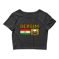 Dersim Kurdistan Flag Skull, Dersim Kurdistan Flag Skull Art, Dersim K Crop Top | Artistshot