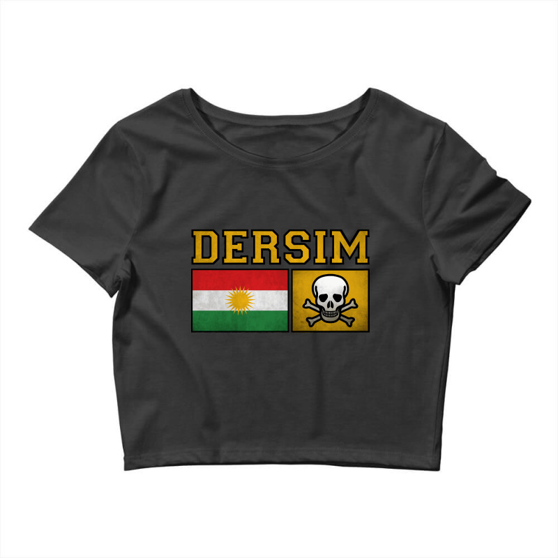 Dersim Kurdistan Flag Skull, Dersim Kurdistan Flag Skull Art, Dersim K Crop Top by cm-arts | Artistshot