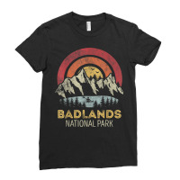 Badlands National Park Mountain Sunset Sunrise Ladies Fitted T-shirt | Artistshot