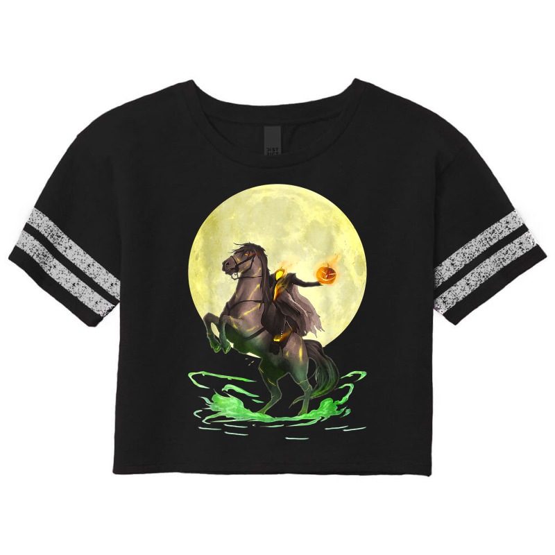 Full Moon Wicked Headless Horseman Halloween T Shirt Scorecard Crop Tee by cm-arts | Artistshot