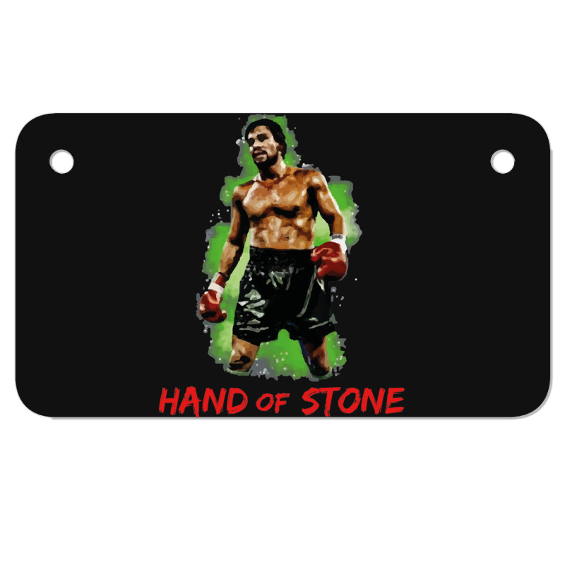 Roberto Duran Hand Of Stone Motorcycle License Plate | Artistshot