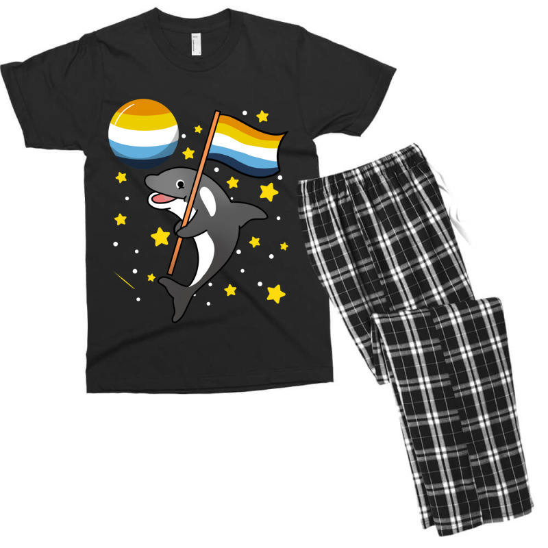 Orca In Space Aroace Pride Men's T-shirt Pajama Set | Artistshot