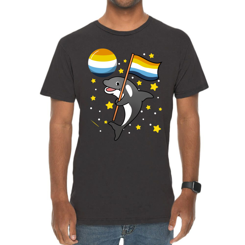 Orca In Space Aroace Pride Vintage T-shirt | Artistshot