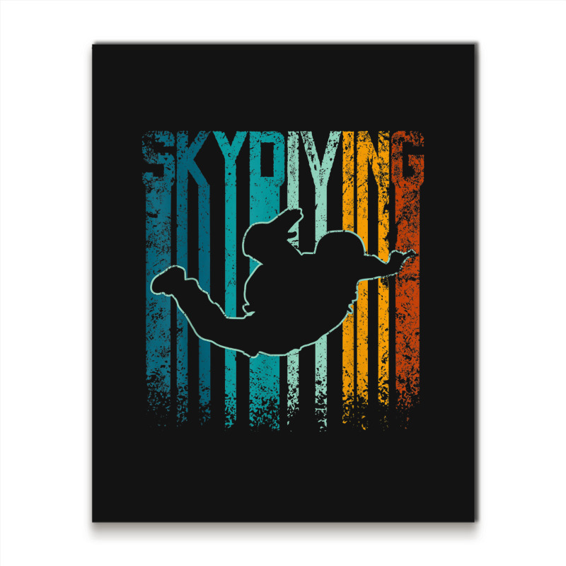 Retro Vintage Skydiving Metal Print Vertical | Artistshot